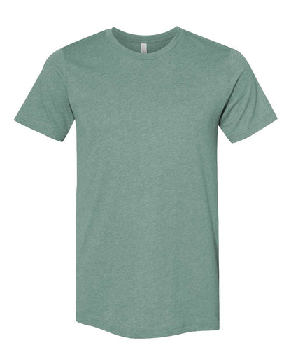 BELLA + CANVAS 3001CVC CVC Jersey Tee - Heather Dusty Blue - Front View