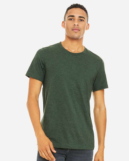 BELLA + CANVAS 3001CVC CVC Jersey Tee - Heather Forest - On Model Front
