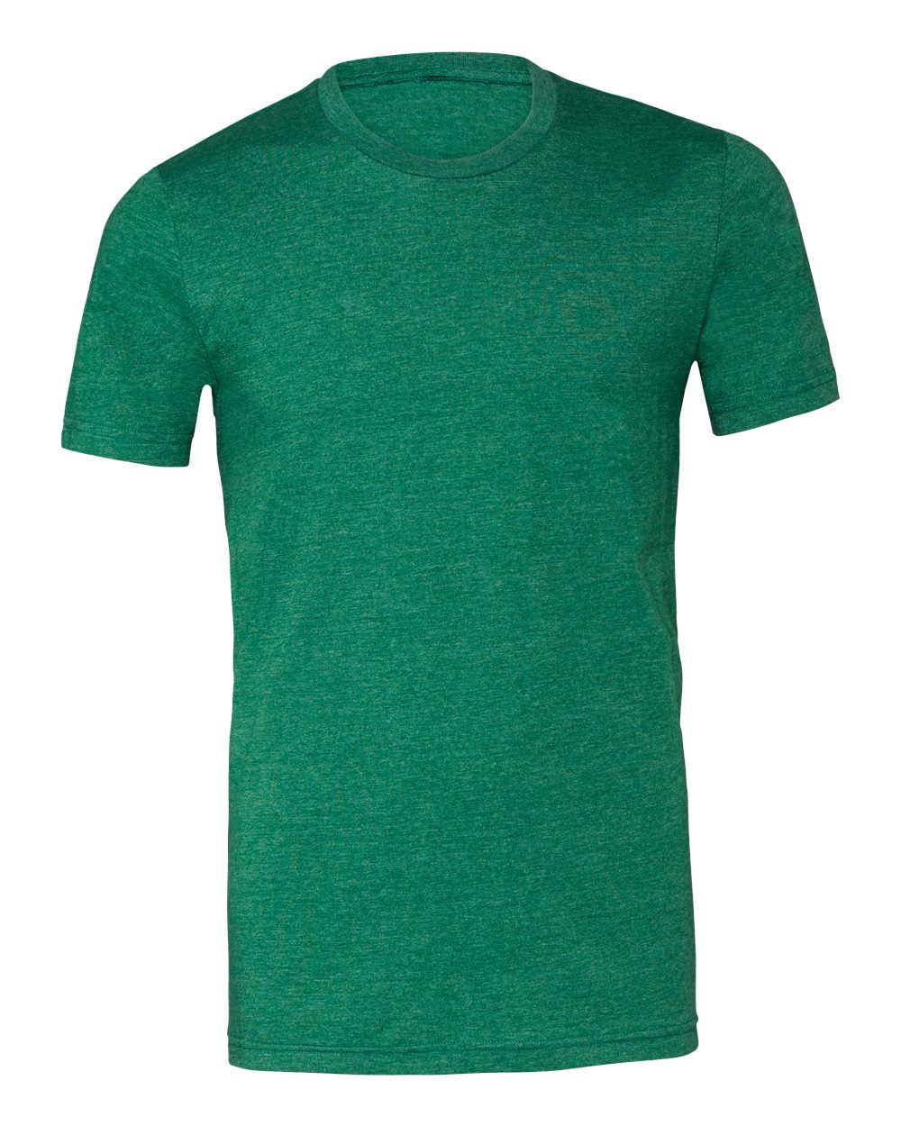 BELLA + CANVAS 3001CVC CVC Jersey Tee - Heather Grass Green - Front View