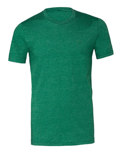 BELLA + CANVAS 3001CVC CVC Jersey Tee - Heather Grass Green - Front View