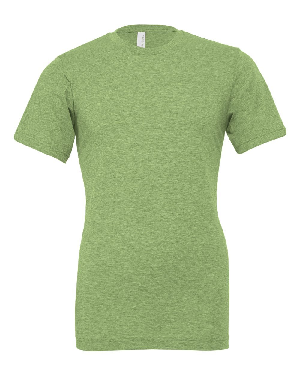 BELLA + CANVAS 3001CVC CVC Jersey Tee - Heather Green - Front View