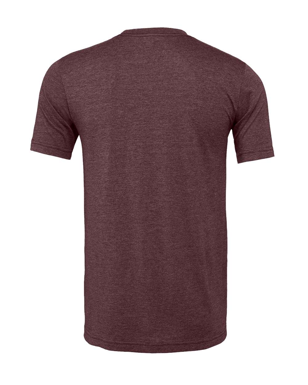 BELLA + CANVAS 3001CVC CVC Jersey Tee - Heather Maroon - Back View