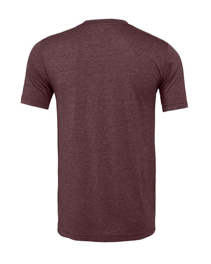 BELLA + CANVAS 3001CVC CVC Jersey Tee - Heather Maroon - Back View