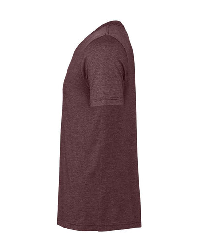 BELLA + CANVAS 3001CVC CVC Jersey Tee - Heather Maroon - Direct Side