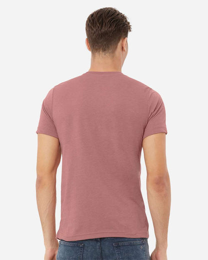 BELLA + CANVAS 3001CVC CVC Jersey Tee - Heather Mauve - On Model Back