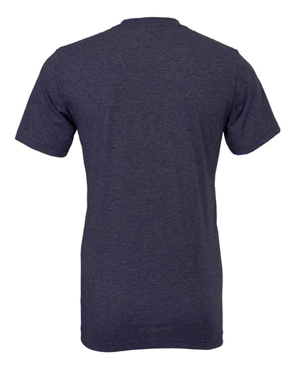 BELLA + CANVAS 3001CVC CVC Jersey Tee - Heather Midnight Navy - Back View