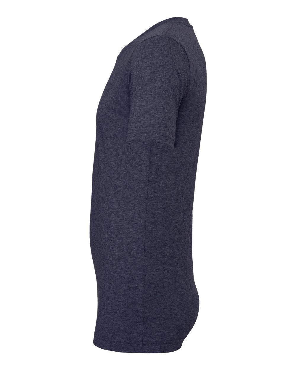 BELLA + CANVAS 3001CVC CVC Jersey Tee - Heather Midnight Navy - Direct Side