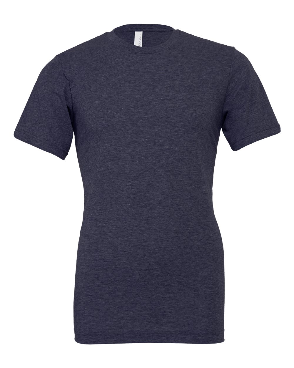 BELLA + CANVAS 3001CVC CVC Jersey Tee - Heather Midnight Navy - Front View