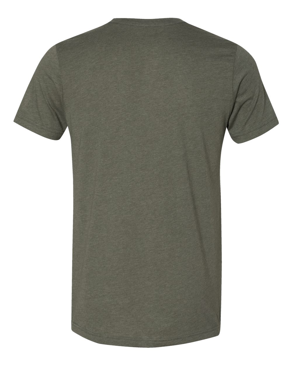 BELLA + CANVAS 3001CVC CVC Jersey Tee - Heather Military Green - Back View
