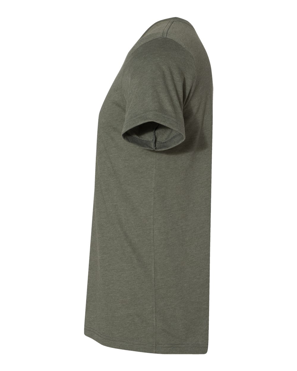 BELLA + CANVAS 3001CVC CVC Jersey Tee - Heather Military Green - Direct Side