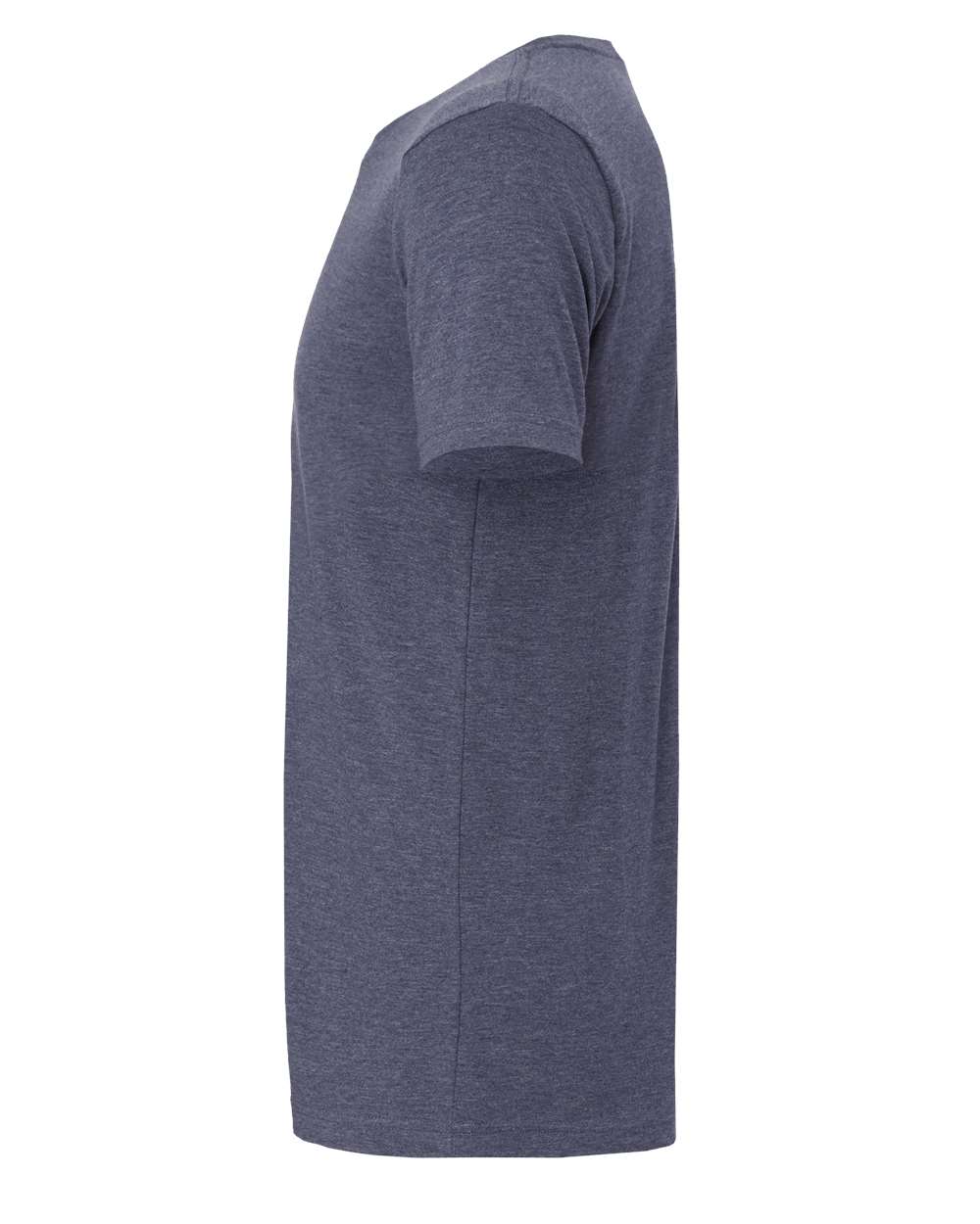 BELLA + CANVAS 3001CVC CVC Jersey Tee - Heather Navy - Direct Side