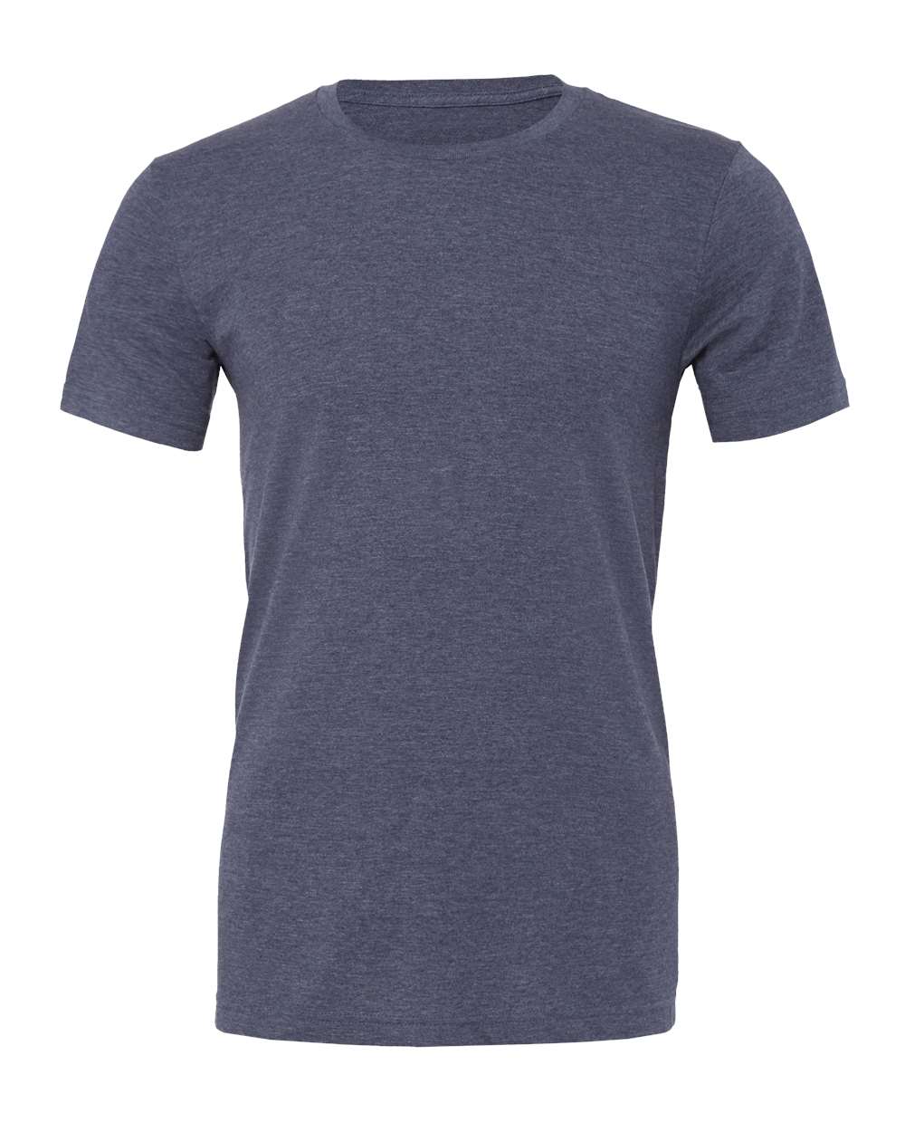 BELLA + CANVAS 3001CVC CVC Jersey Tee - Heather Navy - Front View