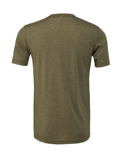 BELLA + CANVAS 3001CVC CVC Jersey Tee - Heather Olive - Back View