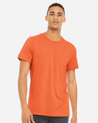 BELLA + CANVAS 3001CVC CVC Jersey Tee - Heather Orange - On Model Front
