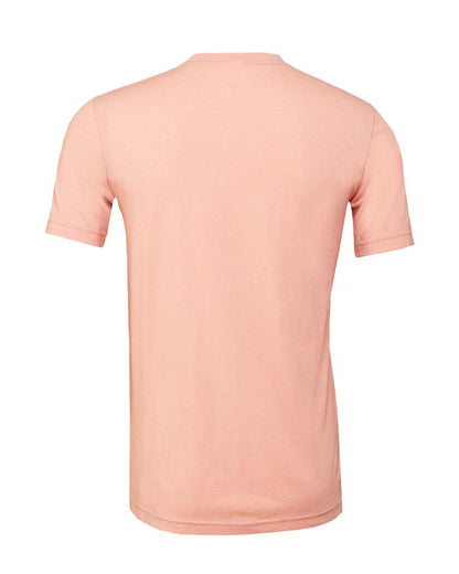 BELLA + CANVAS 3001CVC CVC Jersey Tee - Heather Peach - Back View