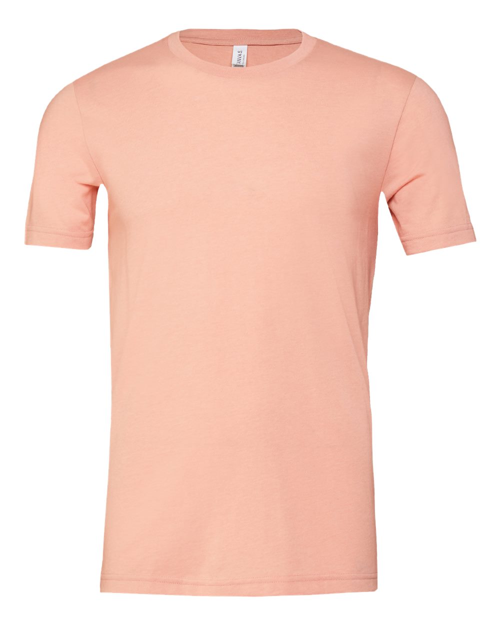 BELLA + CANVAS 3001CVC CVC Jersey Tee - Heather Peach - Front View