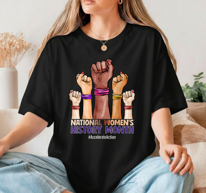 14 March Is Women's History Month Accelerate Action 2025 Women – Awareness DTF Transfer