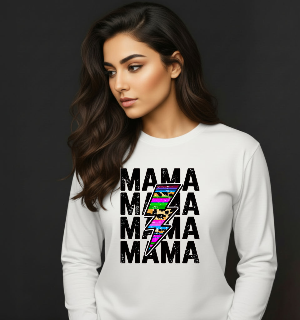Mama Lightning Bolt – Mothers Day DTF Transfer