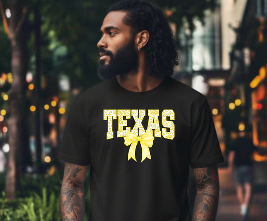 TEXAS Distressed Collegiate – Texas DTF Transfer