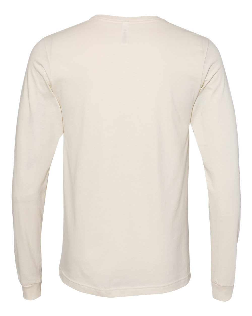 BELLA + CANVAS 3501 Unisex Jersey Long Sleeve Tee - Natural - Back View