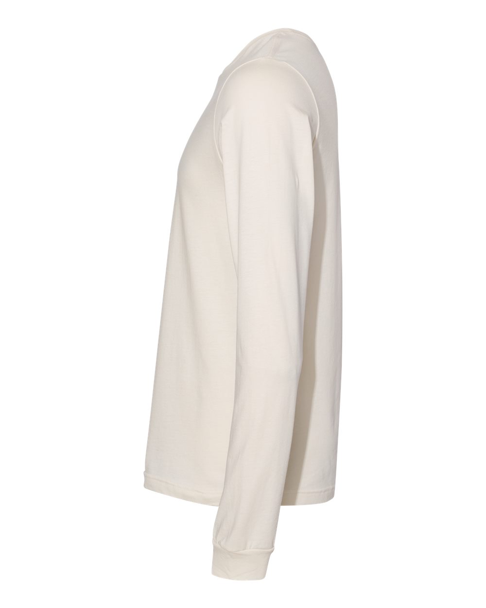 BELLA + CANVAS 3501 Unisex Jersey Long Sleeve Tee - Natural - Direct Side