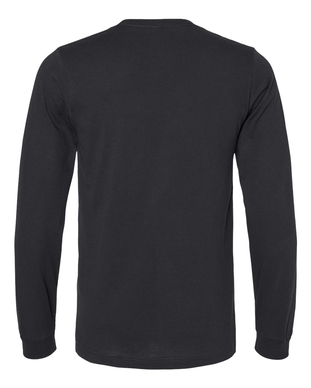 BELLA + CANVAS 3501 Unisex Jersey Long Sleeve Tee - Vintage Black - Back View