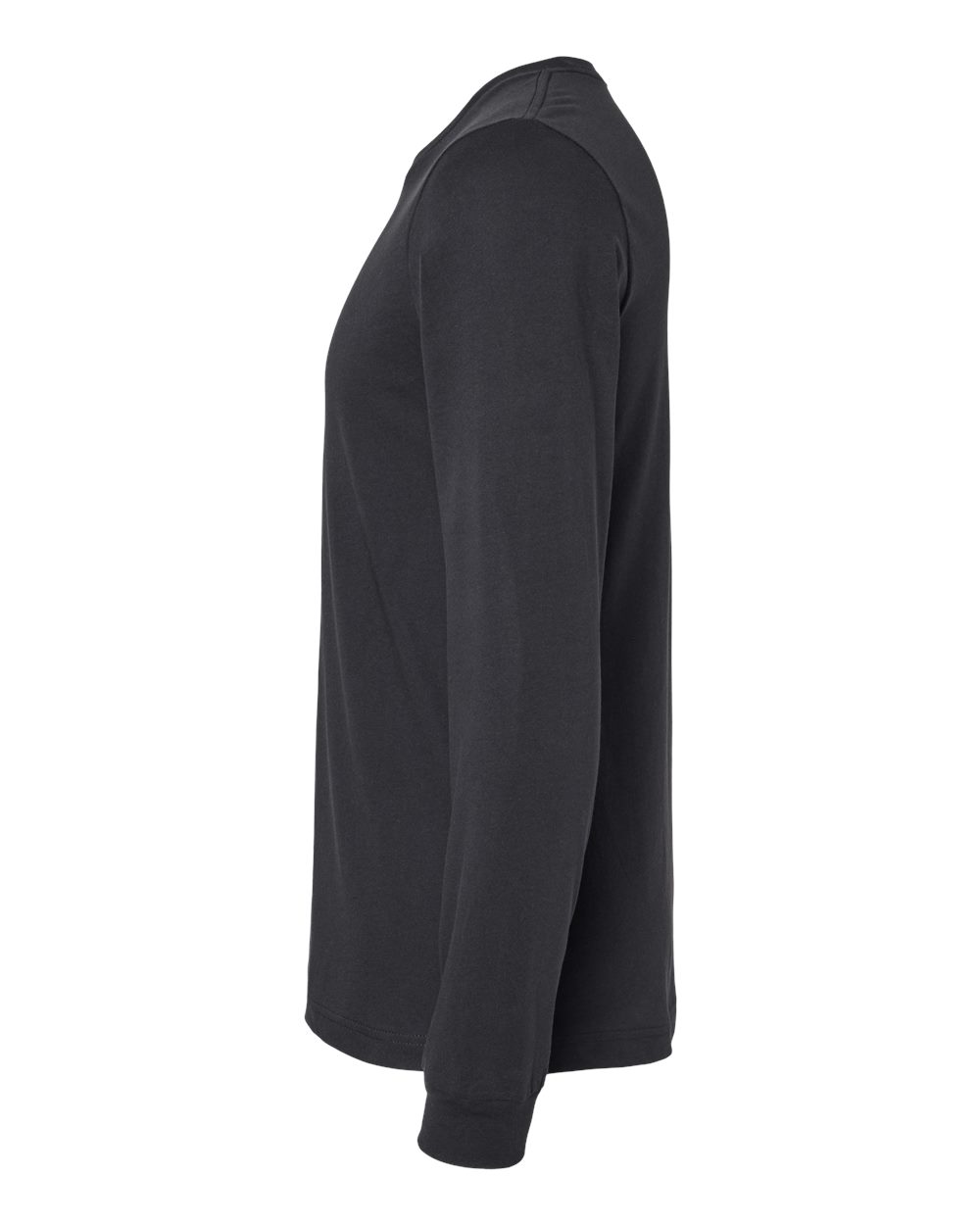 BELLA + CANVAS 3501 Unisex Jersey Long Sleeve Tee - Vintage Black - Direct Side