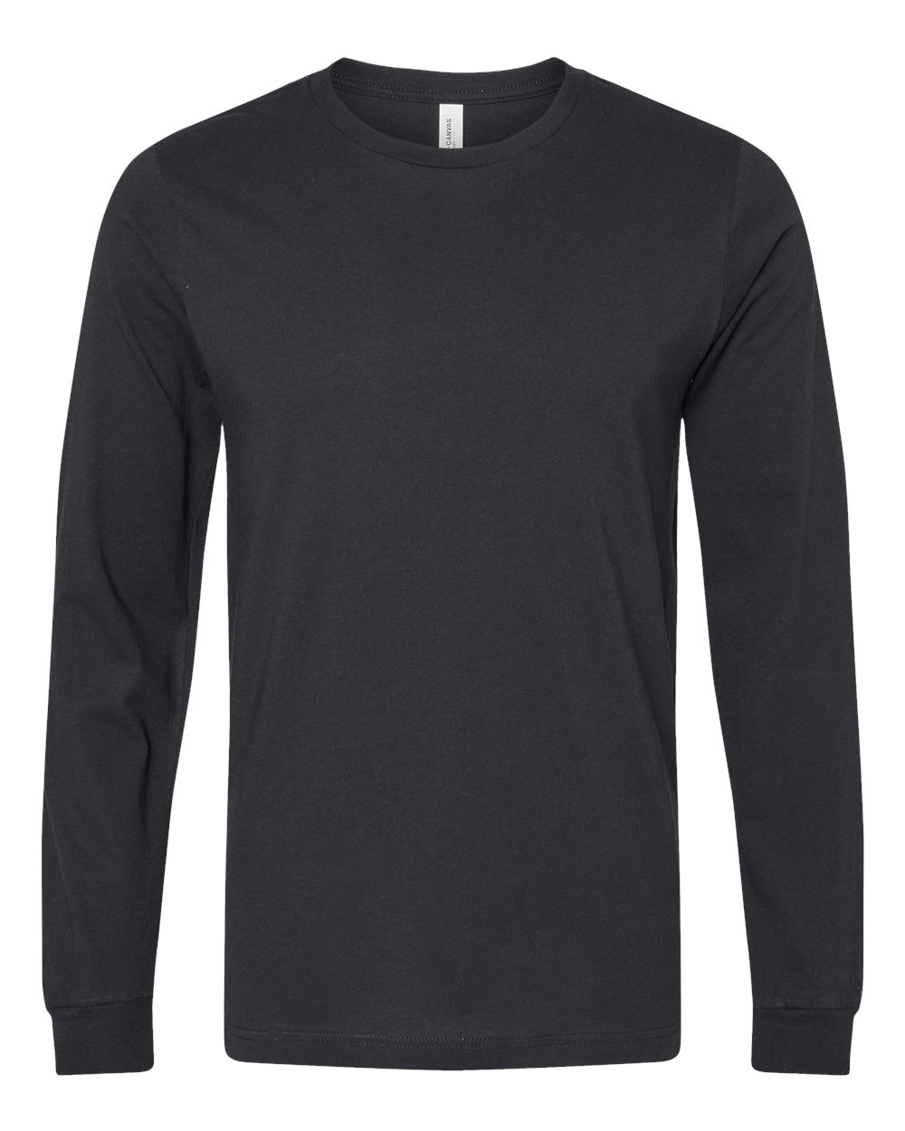 BELLA + CANVAS 3501 Unisex Jersey Long Sleeve Tee - Vintage Black - Front View
