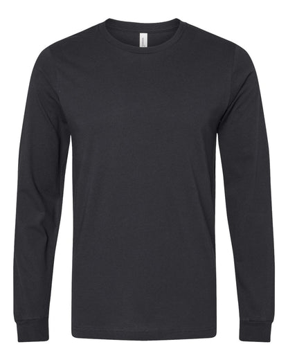 BELLA + CANVAS 3501 Unisex Jersey Long Sleeve Tee - Vintage Black - Front View