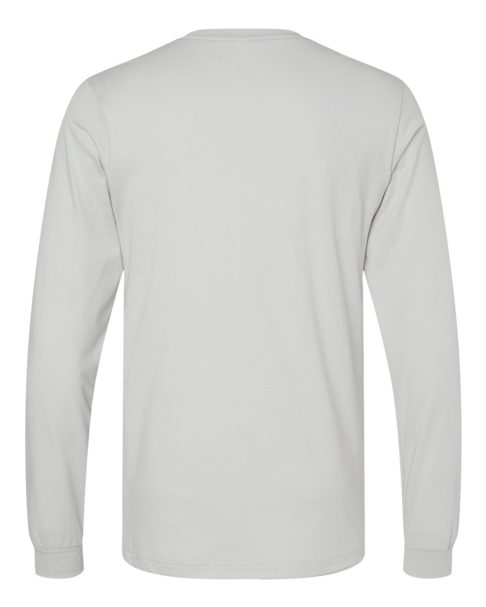 BELLA + CANVAS 3501 Unisex Jersey Long Sleeve Tee - Silver - Back View