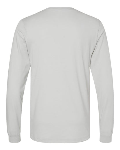 BELLA + CANVAS 3501 Unisex Jersey Long Sleeve Tee - Silver - Back View