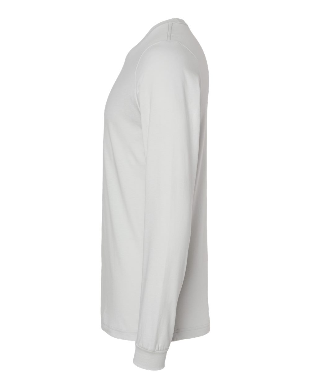 BELLA + CANVAS 3501 Unisex Jersey Long Sleeve Tee - Silver - Direct Side