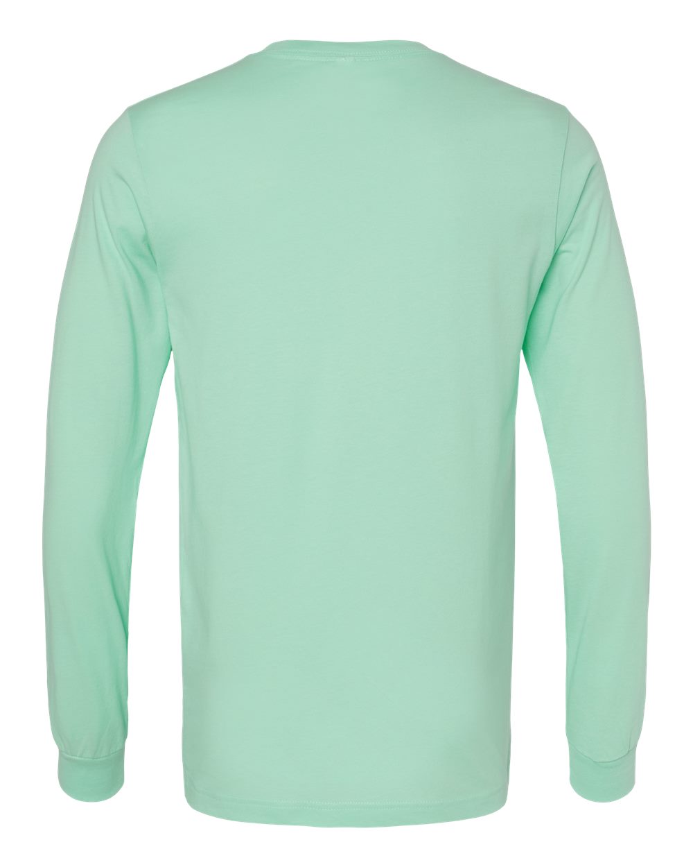 BELLA + CANVAS 3501 Unisex Jersey Long Sleeve Tee - Mint - Back View