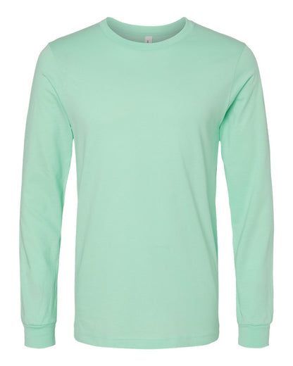 BELLA + CANVAS 3501 Unisex Jersey Long Sleeve Tee - Mint - Front View