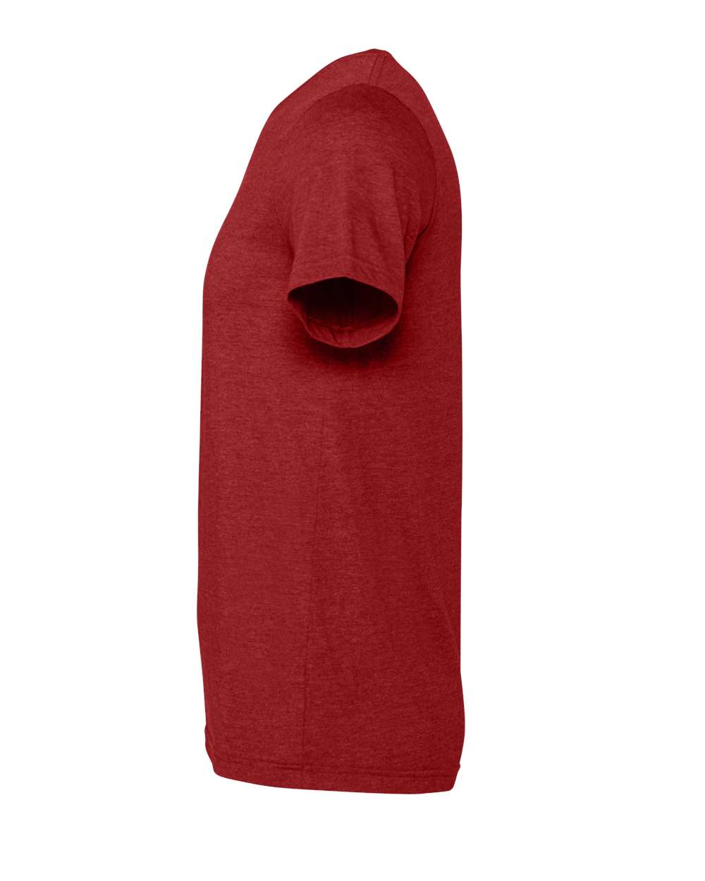 BELLA + CANVAS 3001CVC CVC Jersey Tee - Heather Canvas Red - Direct Side