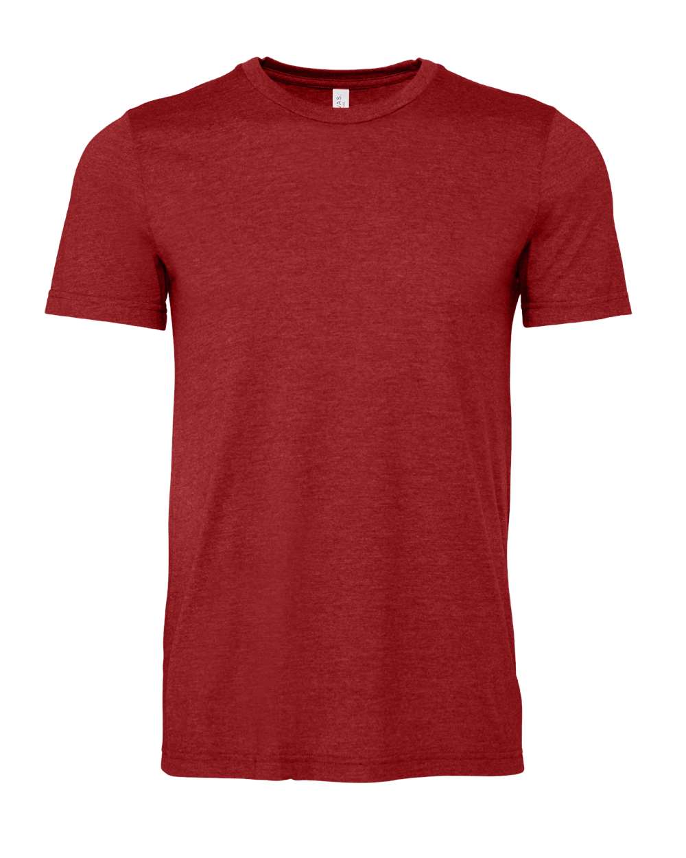 BELLA + CANVAS 3001CVC CVC Jersey Tee - Heather Canvas Red - Front View