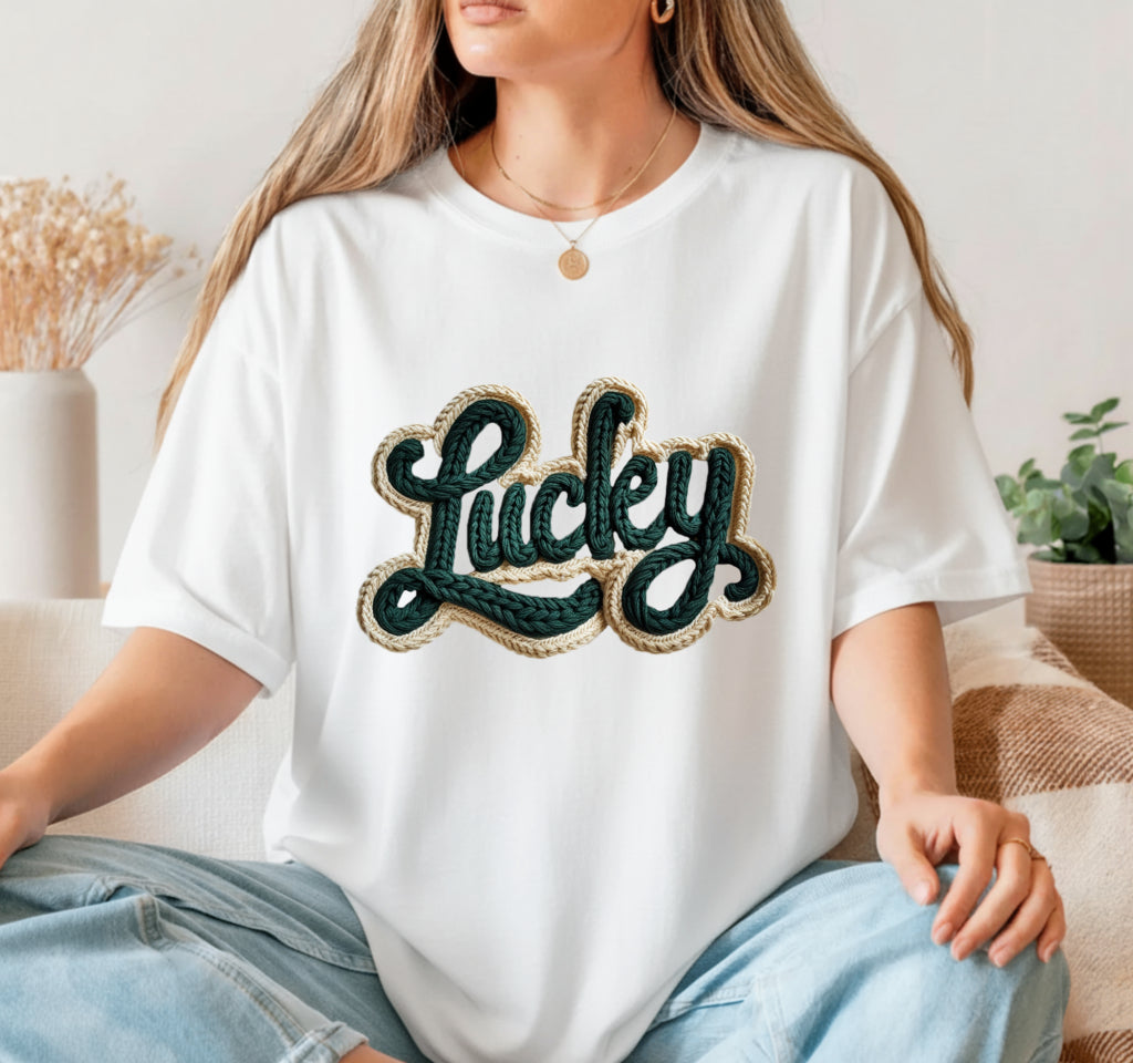 LUCKY Clover – St Patrick's Day DTF Transfer