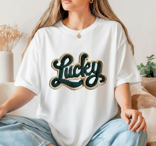 LUCKY Clover – St Patrick's Day DTF Transfer