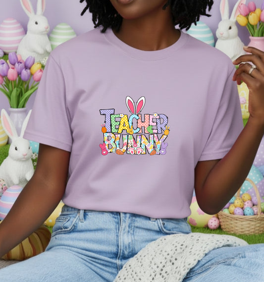 Happy Easter Bunny Floral – DTF Transfer