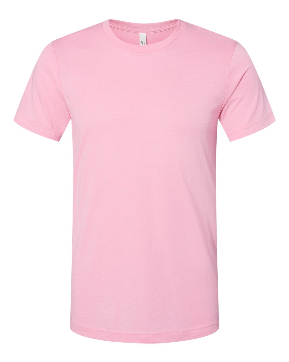 BELLA + CANVAS 3001CVC CVC Jersey Tee - Heather Bubble Gum - Front View