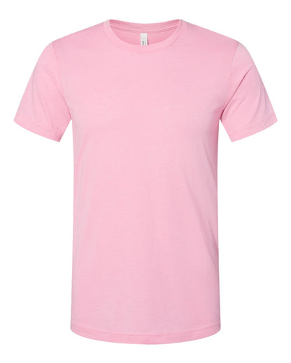 BELLA + CANVAS 3001CVC CVC Jersey Tee - Heather Bubble Gum - Front View