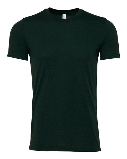 BELLA + CANVAS 3001CVC CVC Jersey Tee - Heather Emerald - Front View