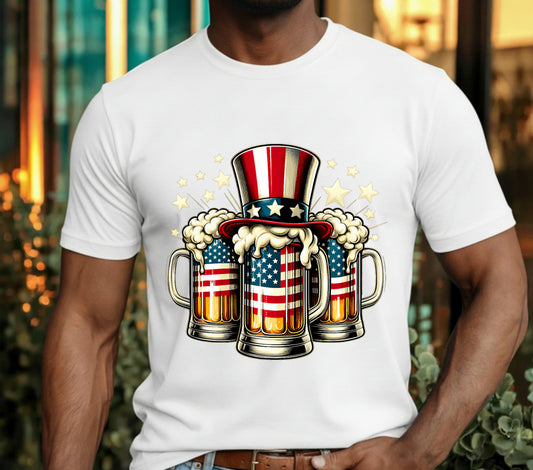 Home of the Free American Flag Heart – 4th of July DTF Transfer