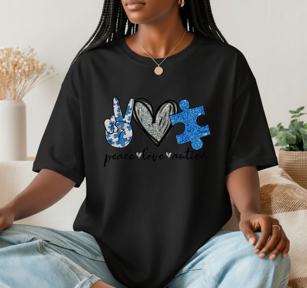 AUTISM AWARENESS Puzzle Heart – Autism Awareness DTF Transfer