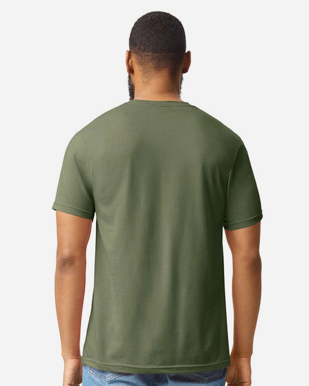 Gildan 64000CVC Unisex Softstyle® CVC T-Shirt - Cactus - On Model Back