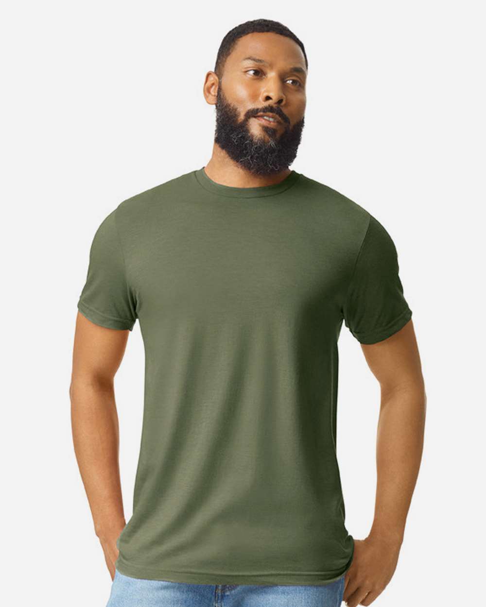 Gildan 64000CVC Unisex Softstyle® CVC T-Shirt - Cactus - On Model Front