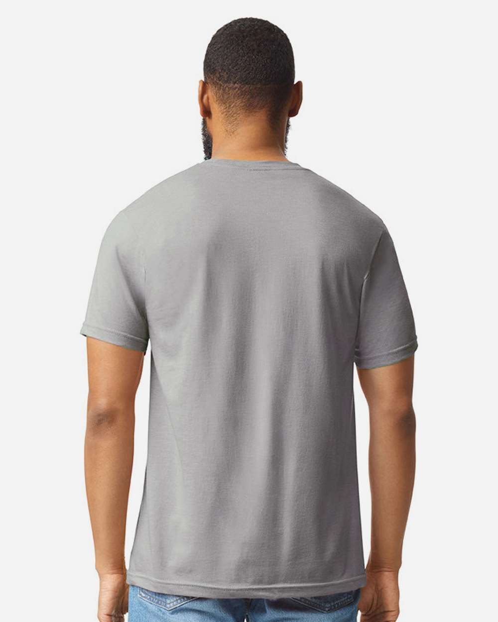 Gildan 64000CVC Unisex Softstyle® CVC T-Shirt - Cement - On Model Back