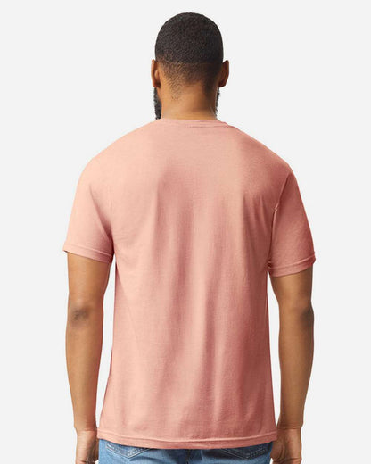 Gildan 64000CVC Unisex Softstyle® CVC T-Shirt - Dusty Rose - On Model Back
