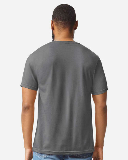 Gildan 64000CVC Unisex Softstyle® CVC T-Shirt - Gunmetal - On Model Back