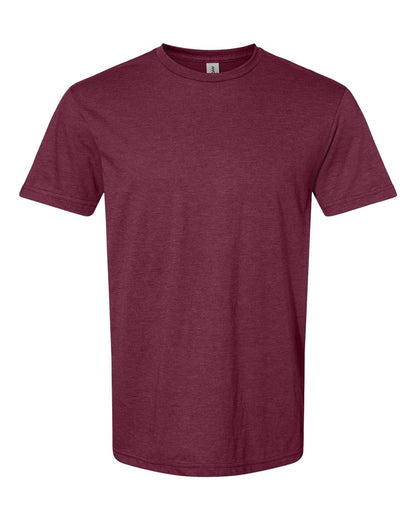 Gildan 64000CVC Unisex Softstyle® CVC T-Shirt - Maroon Mist - Front View